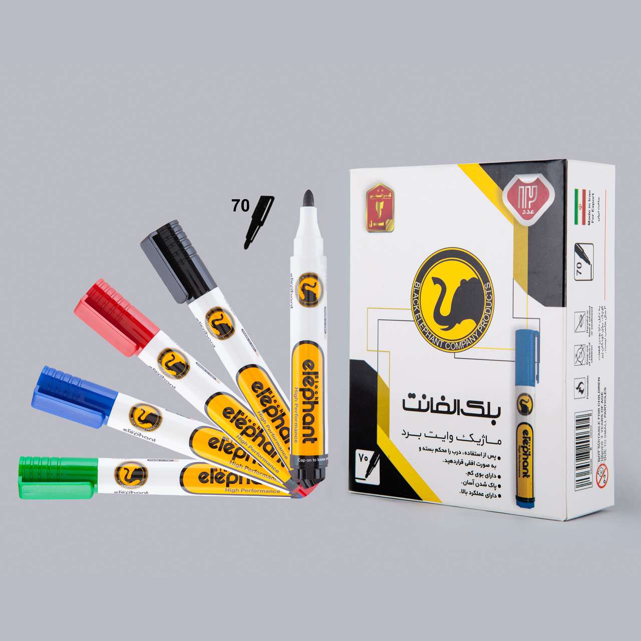 ماژیک وایت برد نوک گرد الفانت