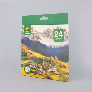 مداد رنگی ممتاز ۲۴ رنگ مقوایی الفانت